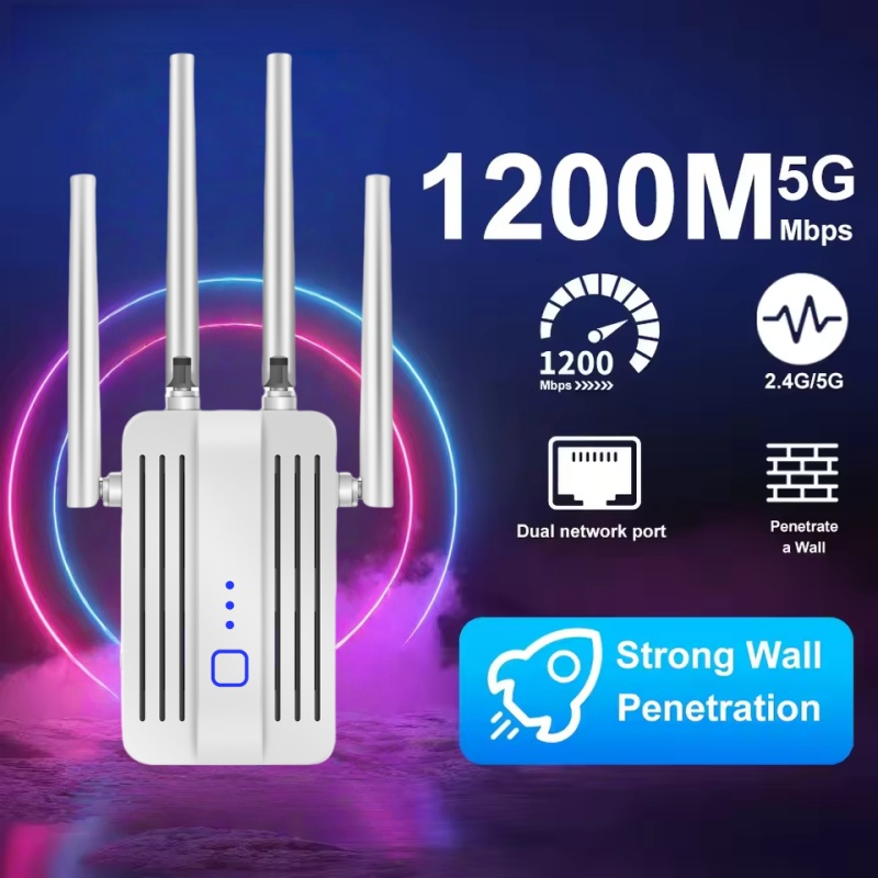 Home Security Bundle - 1200Mbps WiFi 리피터 익스텐더 2.4G/5GHz 듀얼