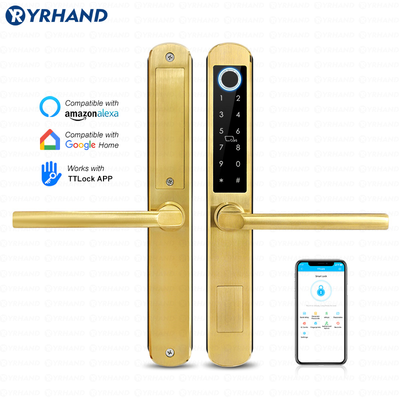 Home Security Keypad - IP66 골드 스테인레스 스틸 슬라이딩 유리