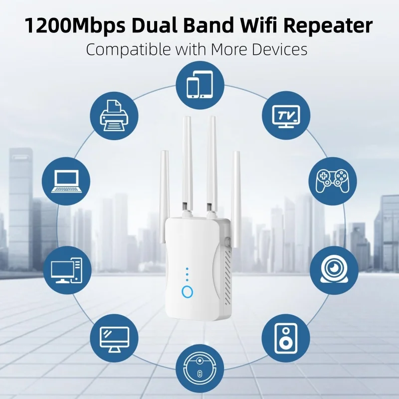 Home Security Bundle - 1200Mbps 듀얼 밴드 WiFi 리피터 무선