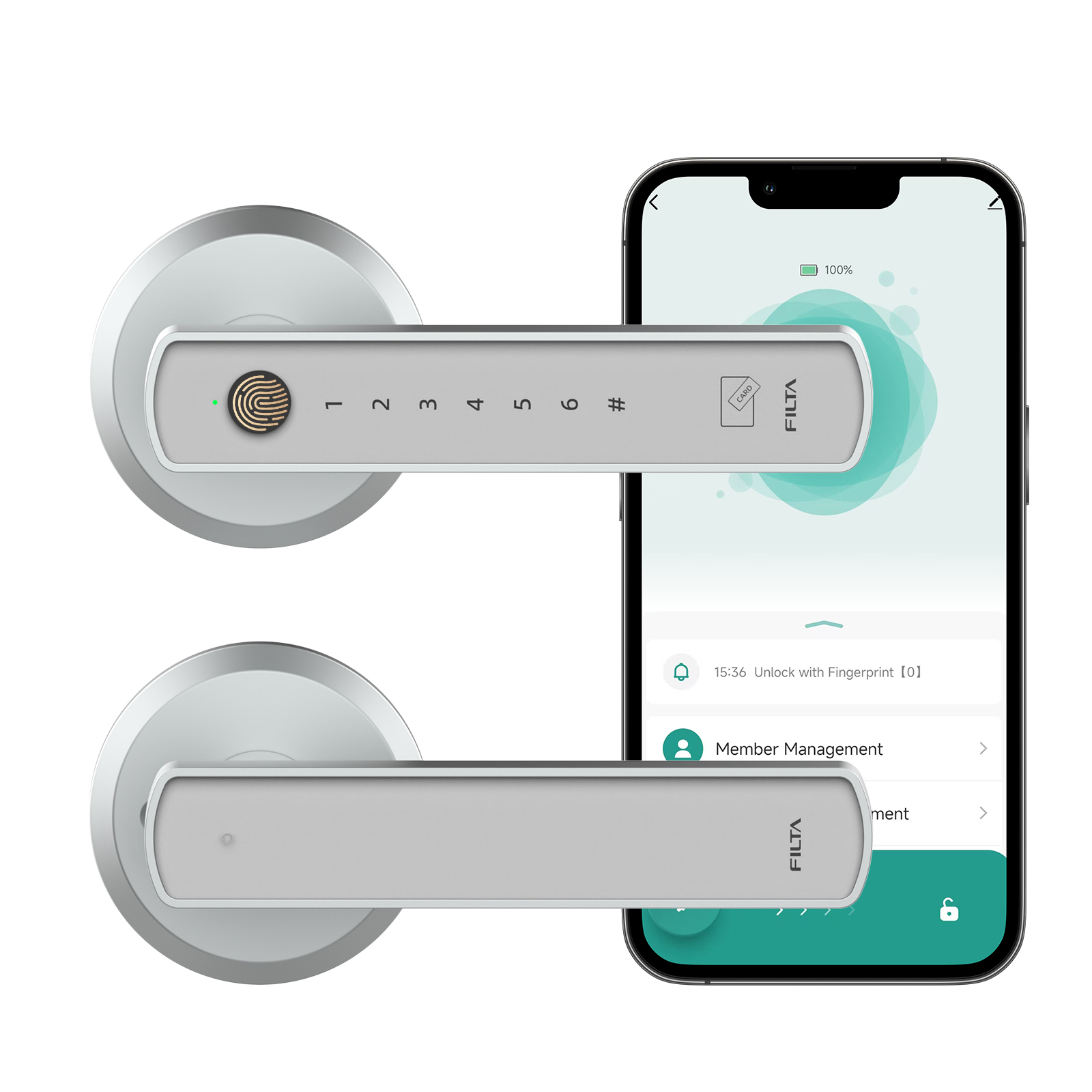 Home Security Keypad - Viladepot 스마트 잠금장치 지문인식, 비밀번호, 카드,