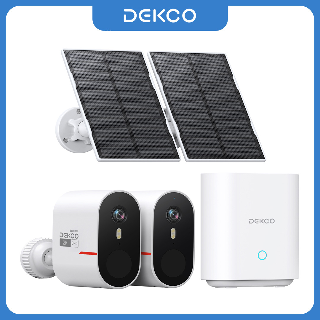 Home Security Video Cameras - 덱코 3MP WiFi 태양광 카메라 시스템