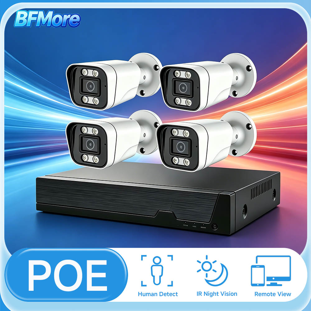 Home Security Kit - BFMore 8MP 4K Ai 인간 감지