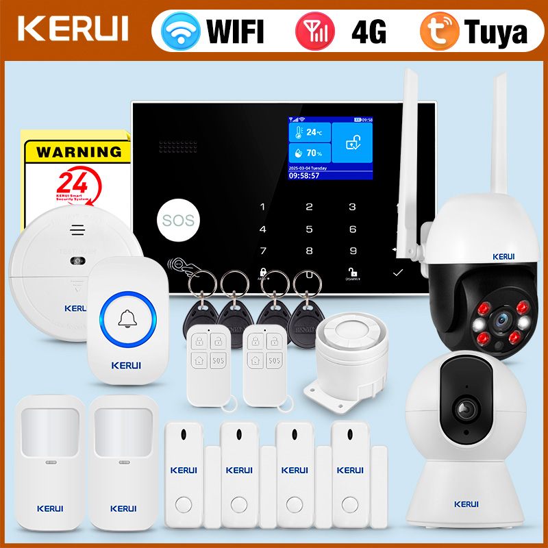 Home Security Ring System - KERUI 4G 알람 도어벨 링 버튼