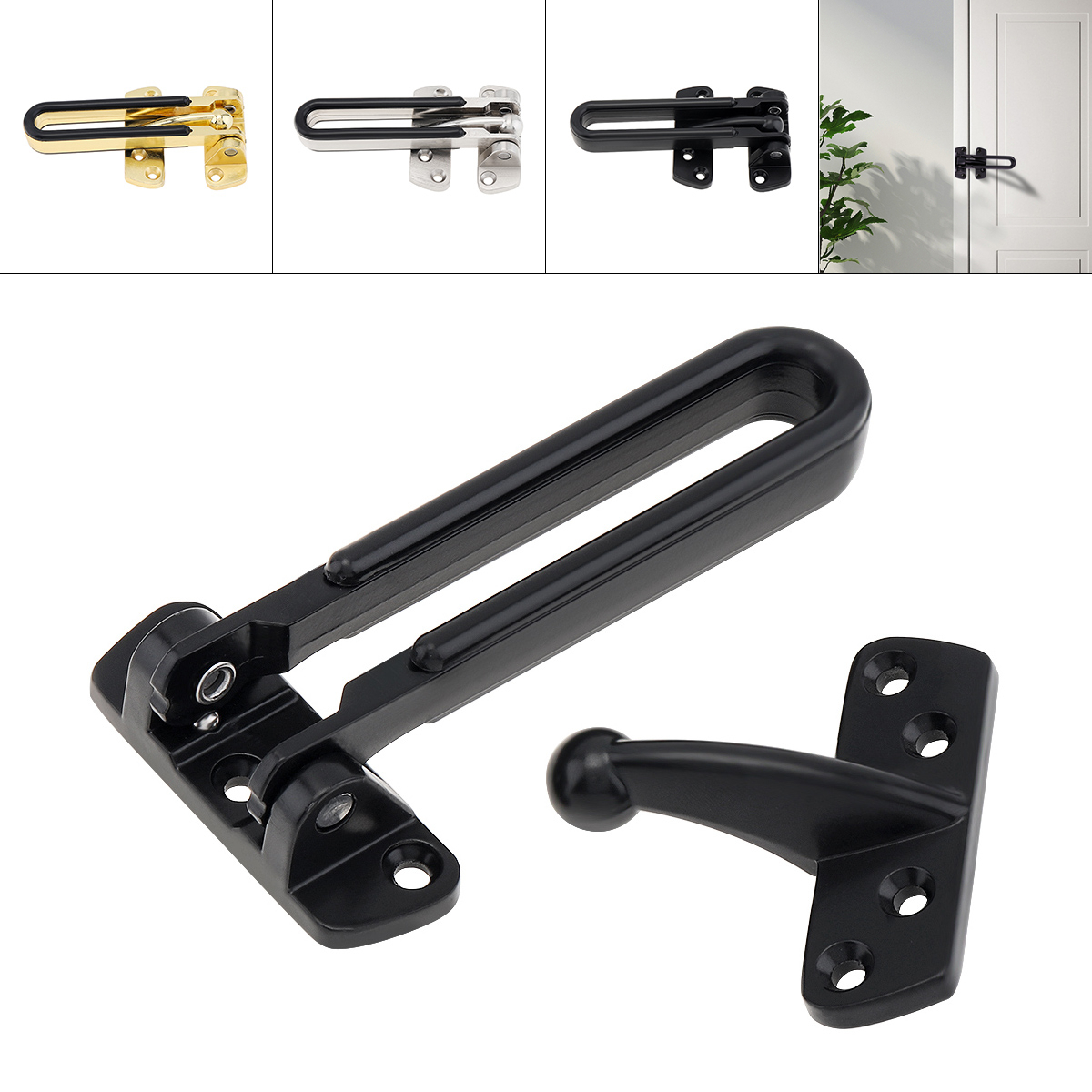 Home Security Bundle - 도어 체인 아연 합금 확장 도어