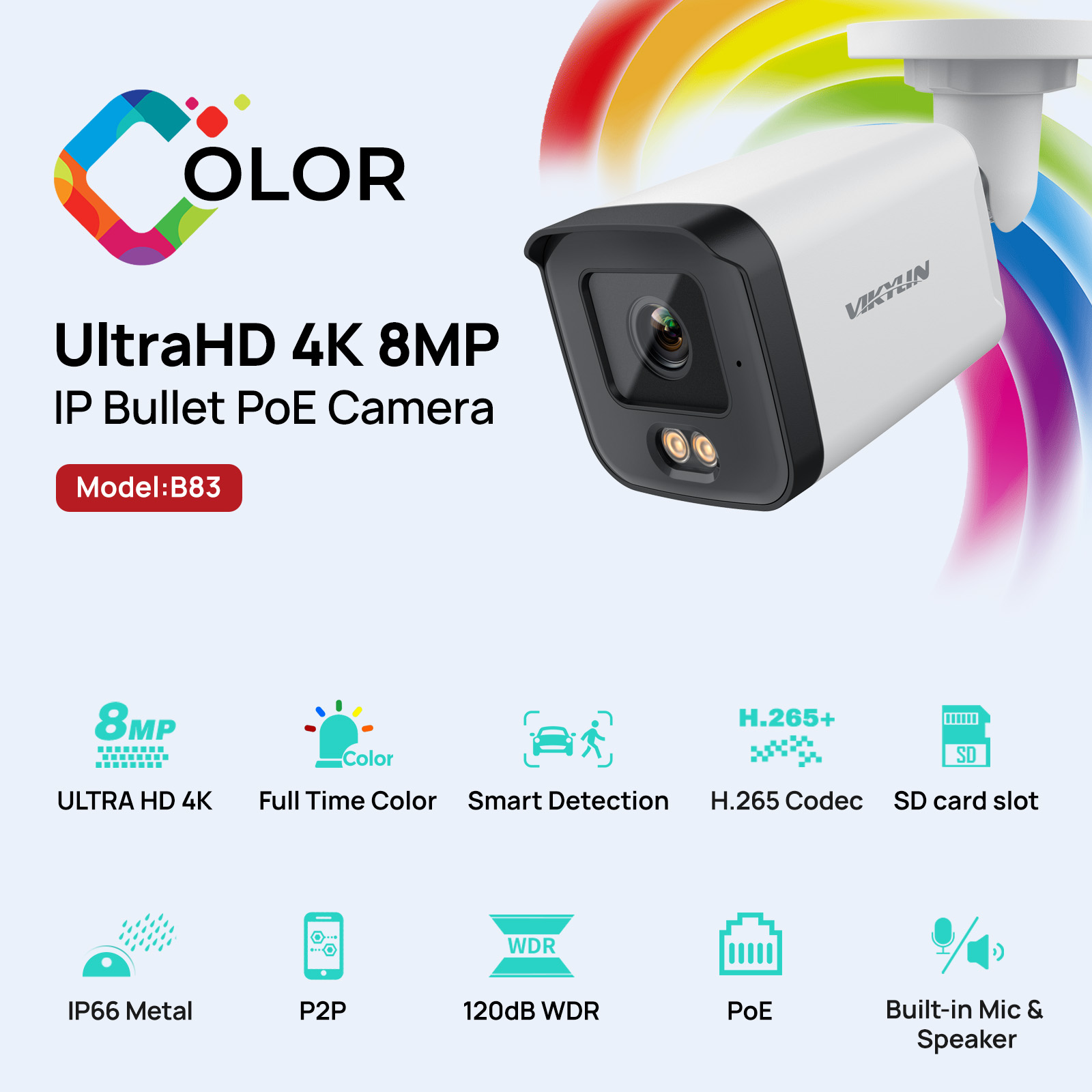 Home Security Images - VIKYLIN Full Colo 8MP HD IP