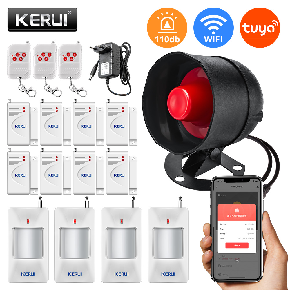 Home Security Product - KERUI 투야 와이파이 시끄러운 스피커, 높은