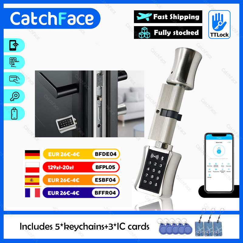 Home Security Keypad - TTlock 블루투스 스마트 실린더 잠금장치 WIFI