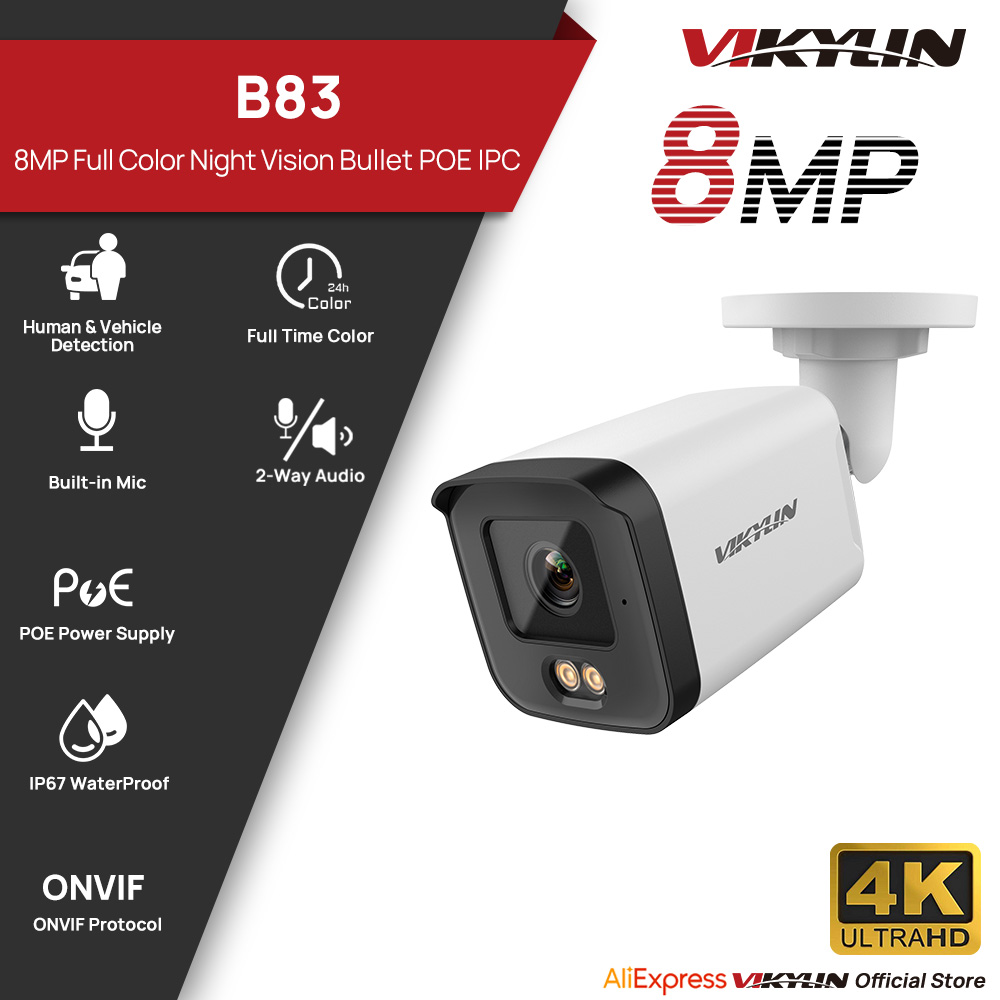 VIKYLIN 8MP HD IP 보안 카메라 Poe 풀 - Home Security Images 리뷰 및 가격