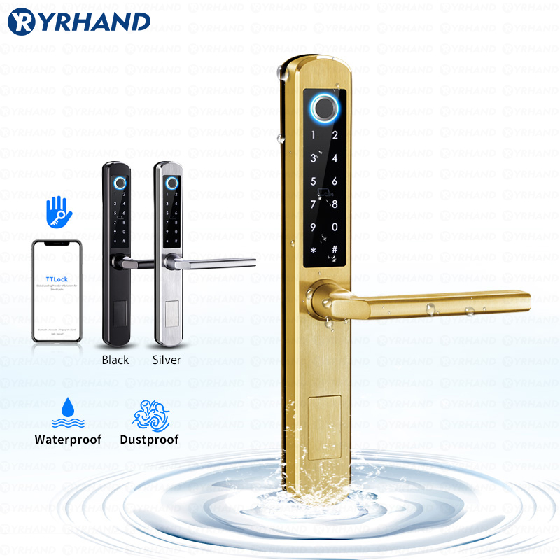 IP66 골드 스테인레스 스틸 슬라이딩 유리 스마트 잠 - Home Security Keypad 리뷰 및 가격