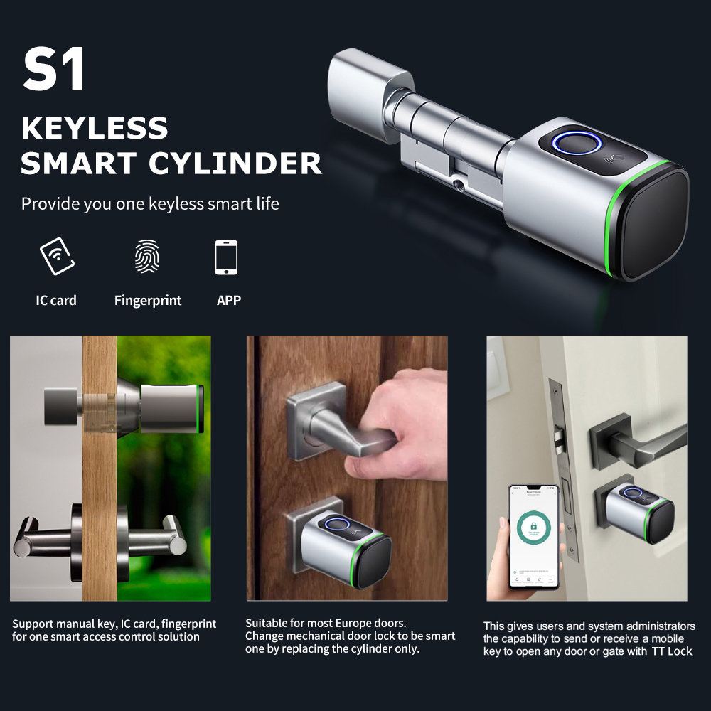 TTLOCK 앱 전자 디지털 스마트 실린더 지문 또는  - Home Security Keypad 리뷰 및 가격
