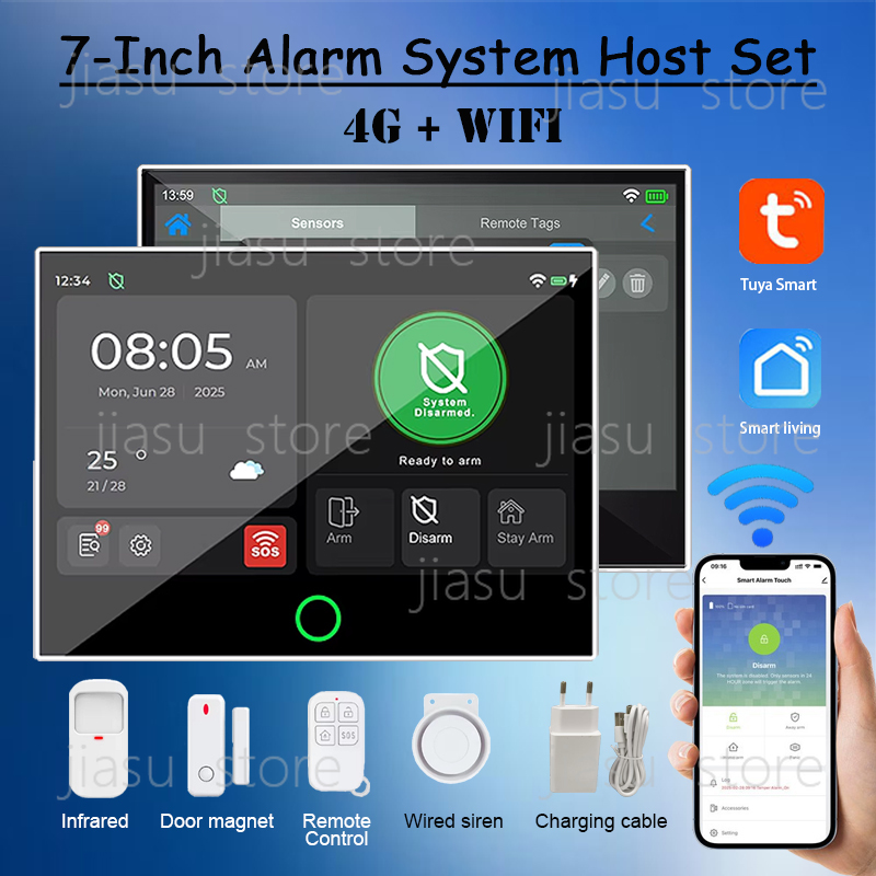 7인치 유선 스마트 보안 경보 시스템 가정용 GSM 네 - Home Security Using Gsm 리뷰 및 가격