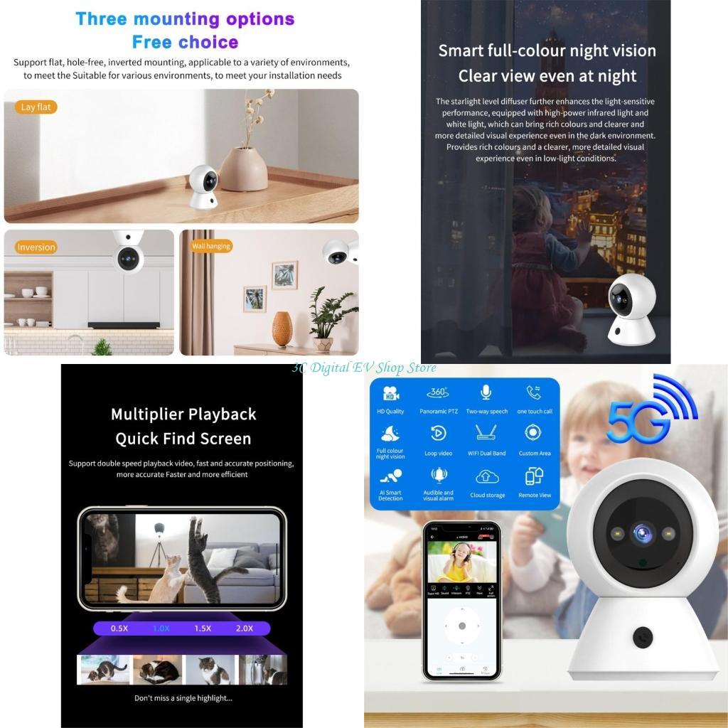 E74D 1080P WiFi 무선 실내 홈 보안 카메라 - Home Security Images 리뷰 및 가격