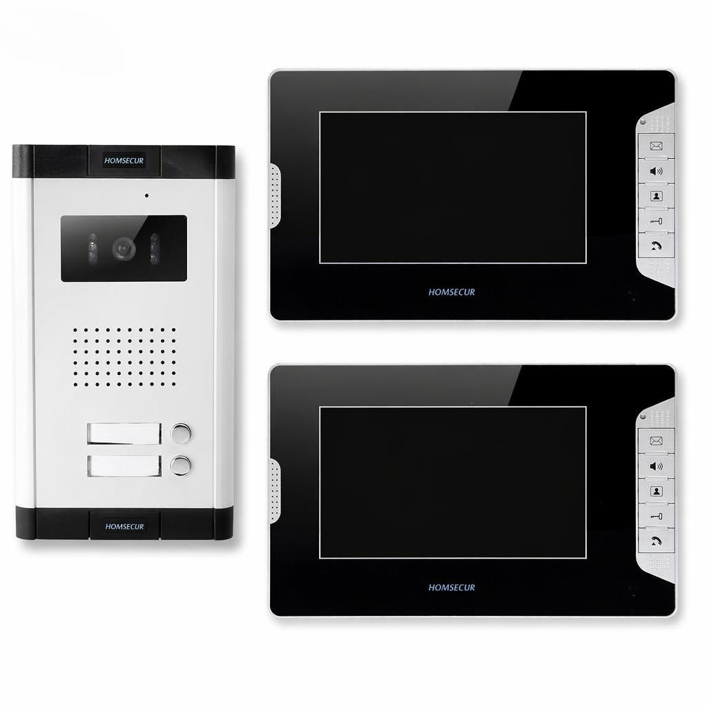 4선식 2가족용 비디오 도어폰 인터콤 시스템 7인치 모 - Home Security Video Cameras 리뷰 및 가격