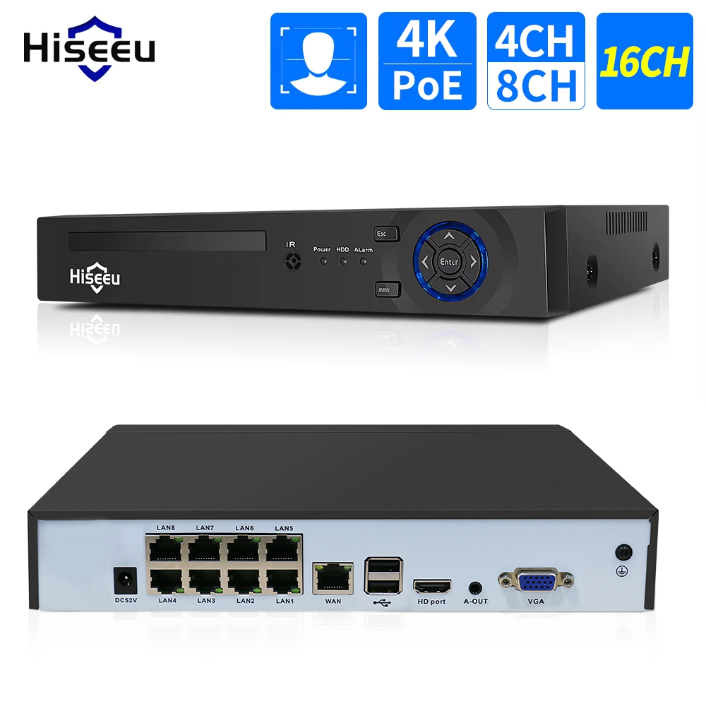 Hiseeu 4CH 10CH 16CH 4K 8MP 5M - Home Security And Cameras 리뷰 및 가격