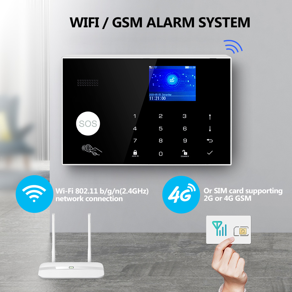 KERUI 4G 알람 도어벨 링 버튼 홈 알람 시스템  - Home Security Ring System 리뷰 및 가격