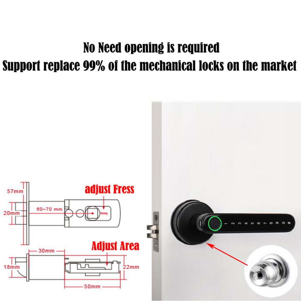 TTLock 스마트 블루투스 지문 잠금 장치 전자 손잡 - Home Security Keypad 리뷰 및 가격