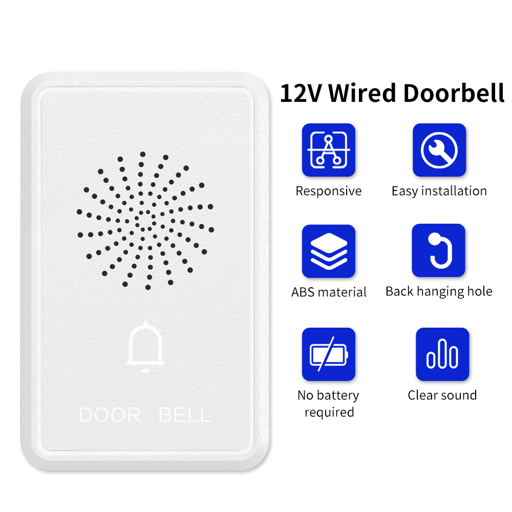 4 와이어 유선 초인종 DC12V 액세스 제어 도어 벨 - Home Security Ring System 리뷰 및 가격
