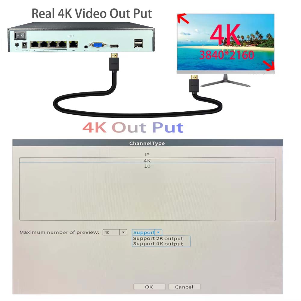 4K 10CH NVR 4/8포트 POE 8MP 5MP  - Home Security And Cameras 리뷰 및 가격