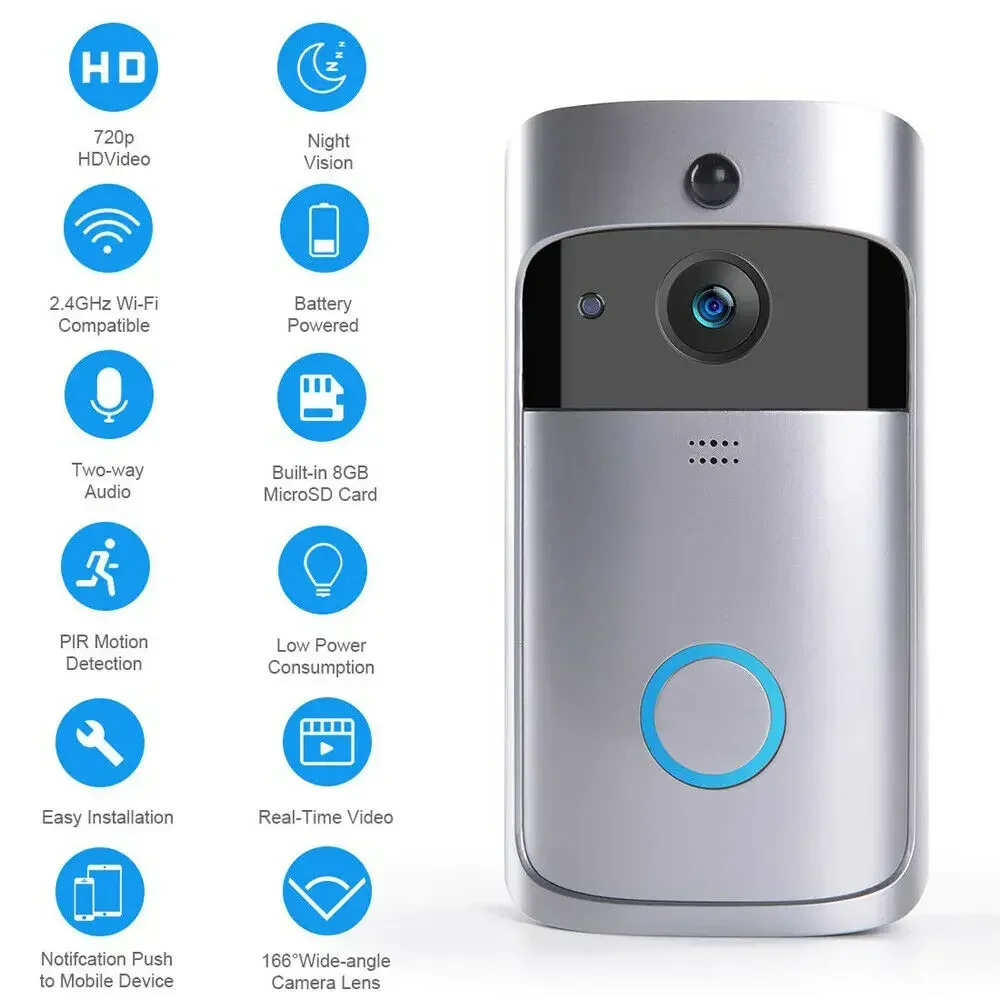 720P HD 스마트 홈 무선 WIFI 초인종 카메라  - Home Security Product 리뷰 및 가격