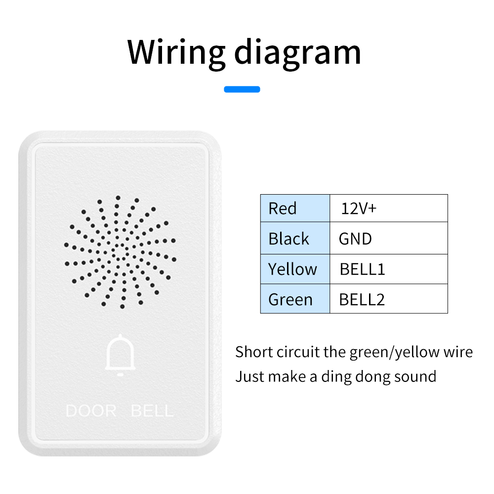4Wire 유선 초인종 DC12V 액세스 제어 도어 벨 - Home Security Ring System 리뷰 및 가격