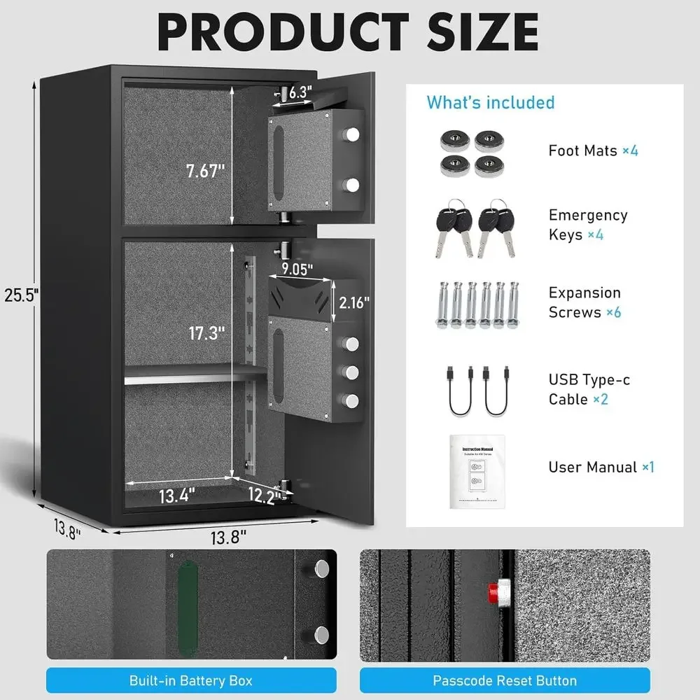 6.0 Cu. LED 조명, 이중 알람, 디지털 키패드 - Home Security Keypad 리뷰 및 가격